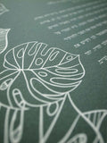 Signature Ketubah Design (Cotton Paper) Tropical Flora