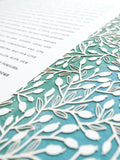 Papercut Ketubah Lace Leaves