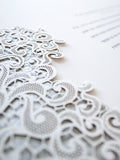 Ketubah Papercut - Lace Fringe (Metallic Border)