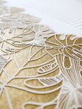 Ketubah Papercut - Tropical Flora (Metallic Border)