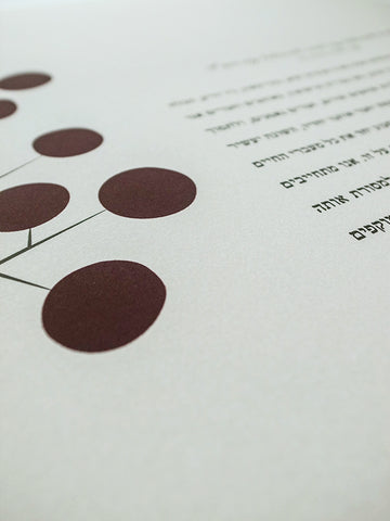 Signature Ketubah (Cotton Paper) Circle Tree