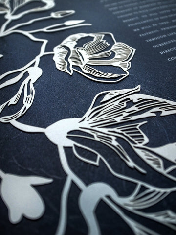 Papercut Ketubah Southern Magnolias