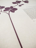 Signature Ketubah - Orchid Branch on Bookcloth