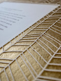 Ketubah Papercut - Chevron Lines (Metallic Border)