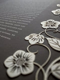 Papercut Ketubah Blooming Garden