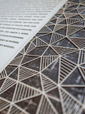 Ketubah Papercut - Geometric (Metallic Border)