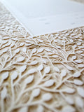 Ketubah Papercut - Lace Leaves (Metallic Border)