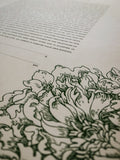 Signature Ketubah Design (Cotton Paper) Peony Corner