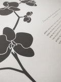 Signature Ketubah Design (Cotton Paper) Orchid Branch