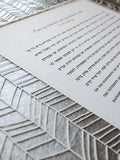 Ketubah Papercut - Chevron Lines (Metallic Border)