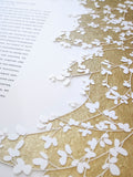 Ketubah Papercut - Sprigs (Metallic Border)