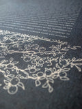 Signature Ketubah Branch Frame on Bookcloth