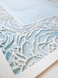 Papercut Ketubah Roses Frame