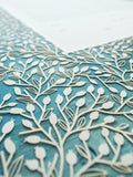 Ketubah Papercut - Lace Leaves (Printed Border)