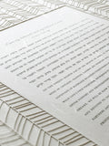 Ketubah Papercut - Chevron Lines (Classic Design)