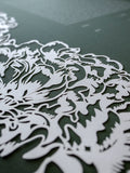Papercut Ketubah Peonies