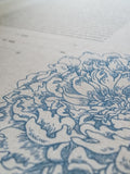 Signature Ketubah Design (Bookcloth) Peony Corner