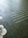 Signature Ketubah - Blooming Garden on Washi Paper