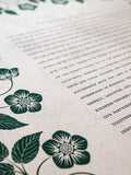 Signature Ketubah Design (Cotton Paper) Blooming Garden