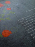 Signature Ketubah Pomegranate Branches on Washi Paper