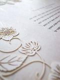 Papercut Ketubah Blooming Garden on Washi Paper