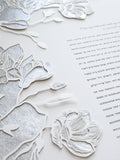 Papercut Ketubah Southern Magnolias