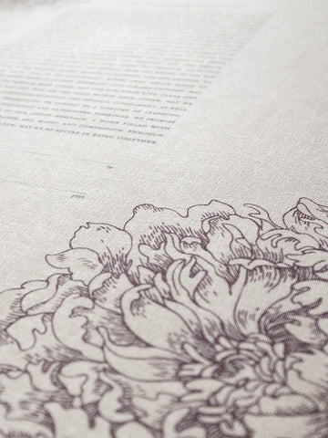 Signature Ketubah Design (Bookcloth) Peony Corner