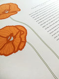 Signature Ketubah Design (Cotton Paper) Poppies