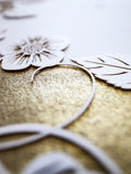 Ketubah Papercut - Blooming Garden (Metallic Border)