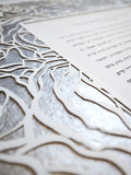 Ketubah Papercut - Roses Frame (Metallic Border)