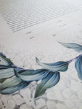 Signature Ketubah Green Laurel on Bookcloth