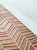 Ketubah Papercut - Chevron Lines (Metallic Border)