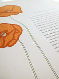 Signature Ketubah - Poppies