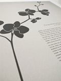 Signature Ketubah Design (Cotton Paper) Orchid Branch
