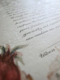 Signature Ketubah Watercolor Pomegranates on Washi Paper