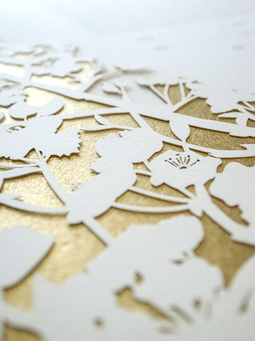 Papercut Ketubah Cherry Blossoms