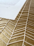 Ketubah Papercut - Chevron Lines (Metallic Border)
