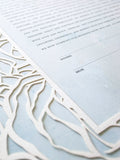 Papercut Ketubah Roses Frame
