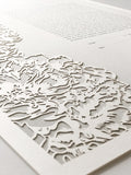 Ketubah Papercut - Peonies (Classic Design)