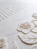 Papercut Ketubah Blooming Garden on Washi Paper