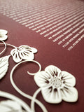 Papercut Ketubah Blooming Garden