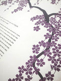 Signature Ketubah Falling Blossoms