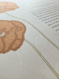Signature Ketubah - Poppies on Washi Paper