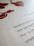 Signature Ketubah - Orchid Branch on Washi Paper