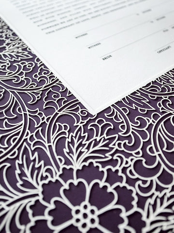 Ketubah Papercut - Trellis (Printed Border)