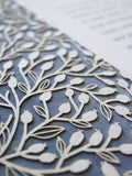 Ketubah Papercut - Lace Leaves (Printed Border)