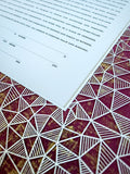 Ketubah Papercut - Geometric (Metallic Border)