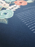 Signature Ketubah Design (Cotton Paper) Blooming Branches