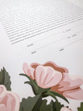 Signature Ketubah Design (Cotton Paper) Blooming Roses