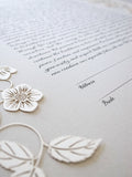 Ketubah Papercut - Blooming Garden (Classic Design)